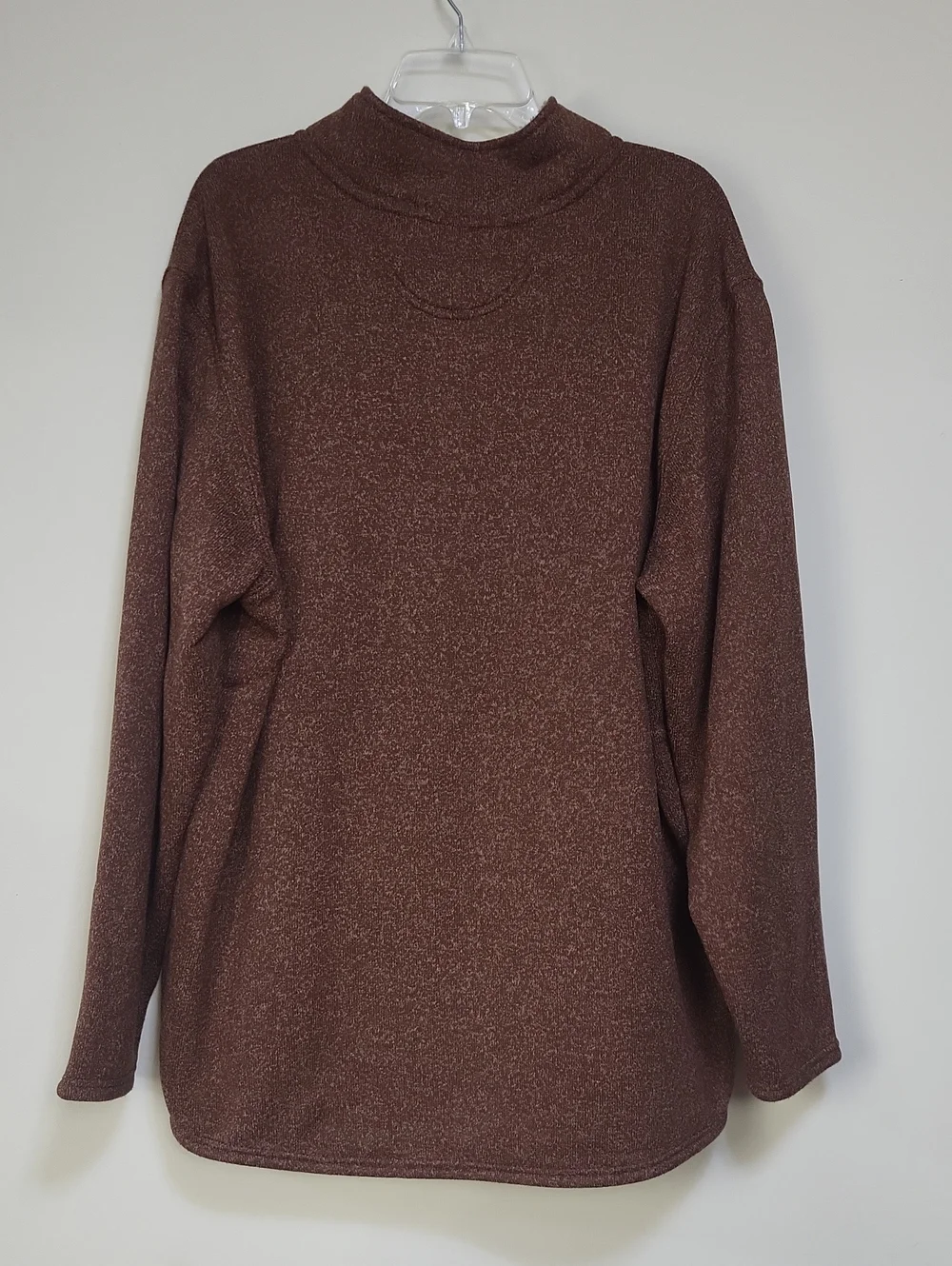 CARHARRT 6378 Wayland Mocha Brown Relaxed Fit Fleece 1/4 Zip Sweater
